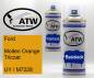 Preview: Ford, Molten Orange Tricoat, UY / M7228: 400ml Sprühdose + 400ml Klarlack - Set, von ATW Autoteile West.